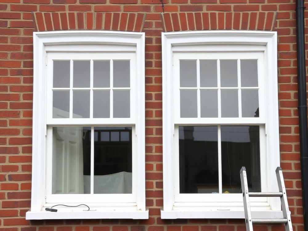 Buitenschilderwerk van kozijnen aan een Haagse woning