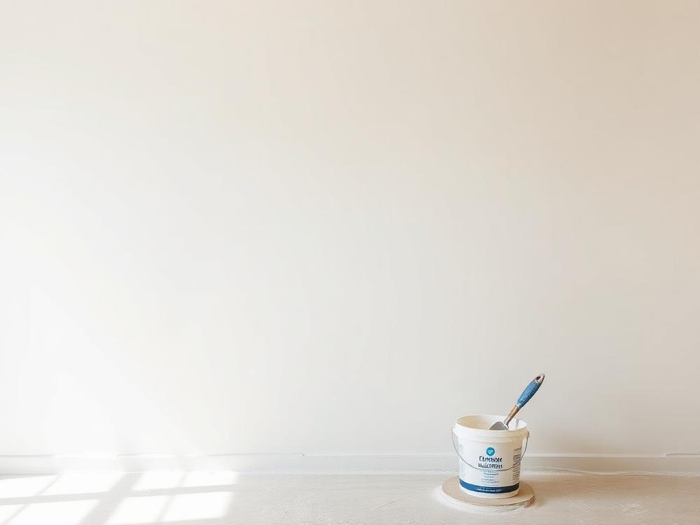Glad stucwerk op een wand na renovatie